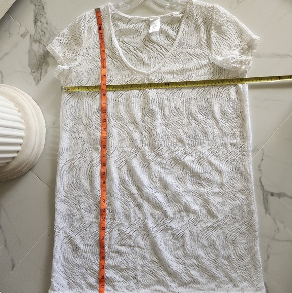 Alexa & Stella White Crocheted Size 1X Beach Cover-up Top - Picture 7 of 11